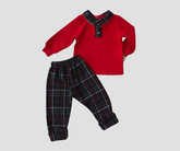 Winter pajamas, velvet, plaid pants